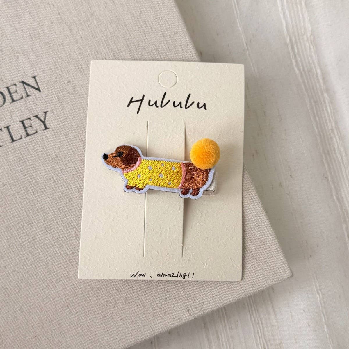 Cute Cartoon Dachshund Hair Clip Girls_Cwaha07818