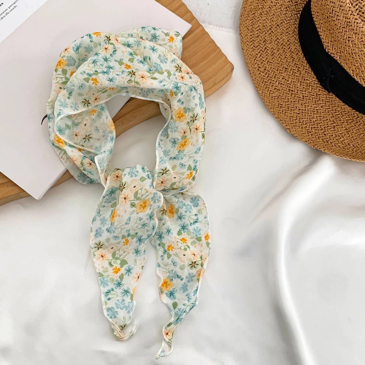 Floral Triangle Scarf Headband Neck Wrap_ Cwasc02967