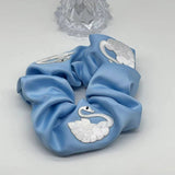 Vintage White Swan Embroidered Satin Hairband