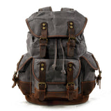 CANVAS LEATHER HIKING BACKPACK FOR SCHOOL TRAVEL_CWAB5518