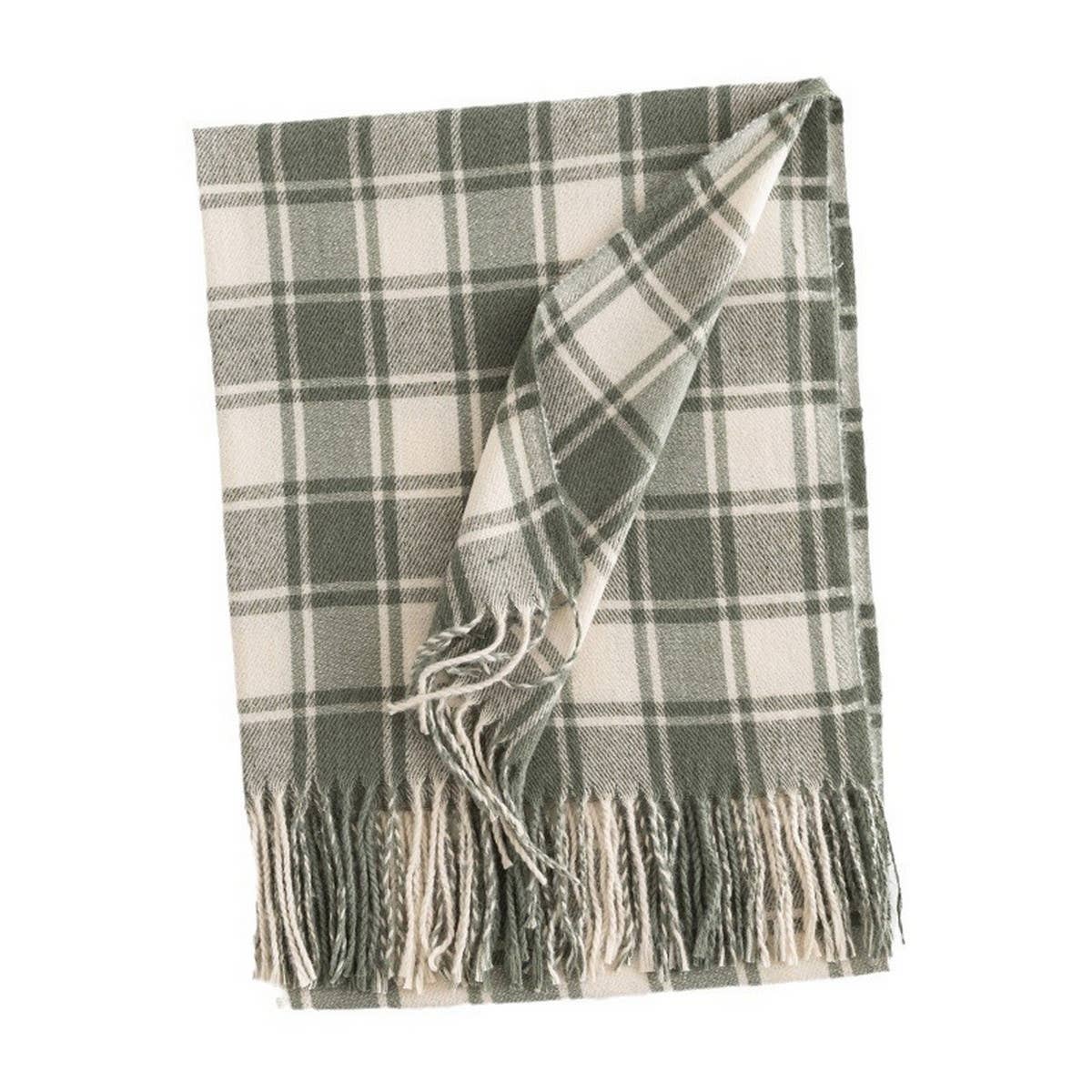 Women Casual Warm Plaid Scarf_Cwasc1014