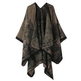 CAPE DARK DOUBLE SIDED WARM OUTER WEAR THICK SHAWL_CWASC2126