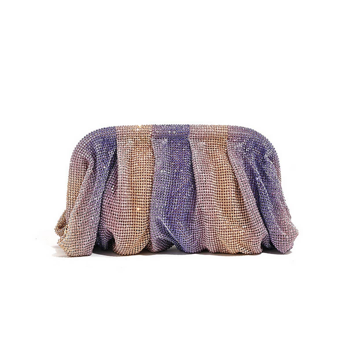 LUXURY HANDMADE RHINESTONE CLOUD CLIP EVENING BAG_CWAB3591