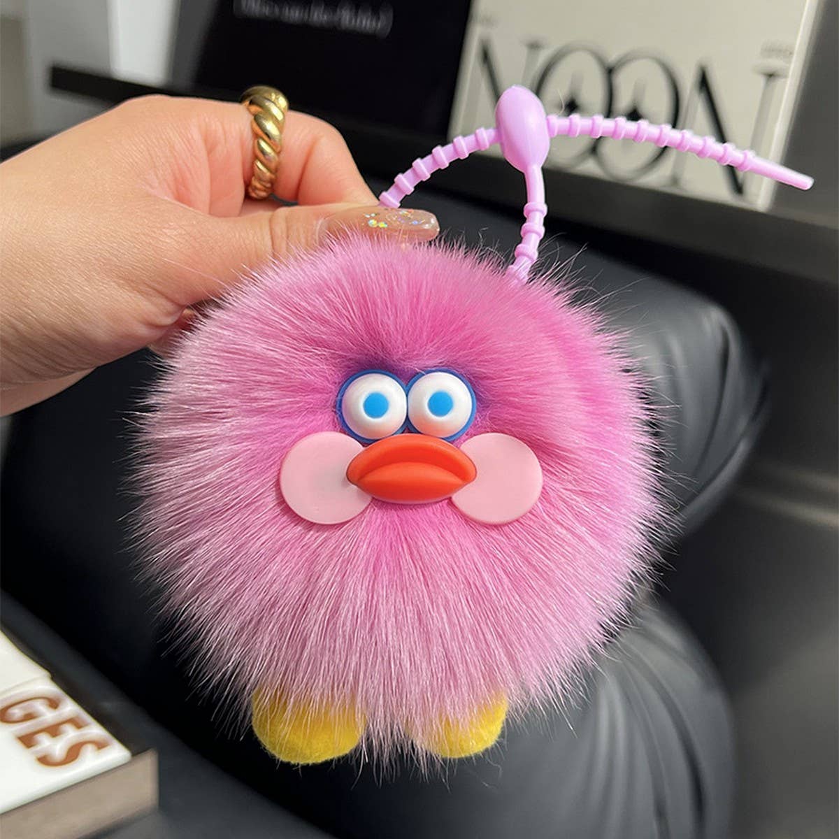 CARTOON DOLL PLUSH DUCK CAR KEYCHAIN PENDANT_CWMM2496