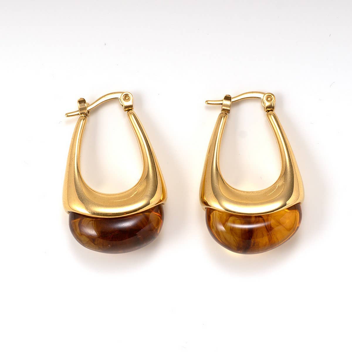 MINIMALIST STAINLESS STEEL SMOOTH TEARDROP EARRINGS_CWMM8906