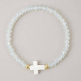 CROSS COLORED CRYSTAL HANDMADE BRACELET_CWMM3819