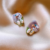 MONET GARDEN OIL PAINTING STYLE EARRINGS_CWAJE2325
