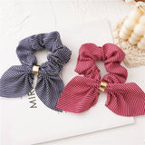 RABBIT EARS STRIPED LARGE INTESTINE HAIR TIE_CWAHA2437