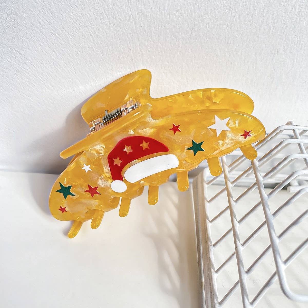 GINGERBREAD MAN HAIR CLAW XMAS CARTOON BUN CLIP_CWAHA1598