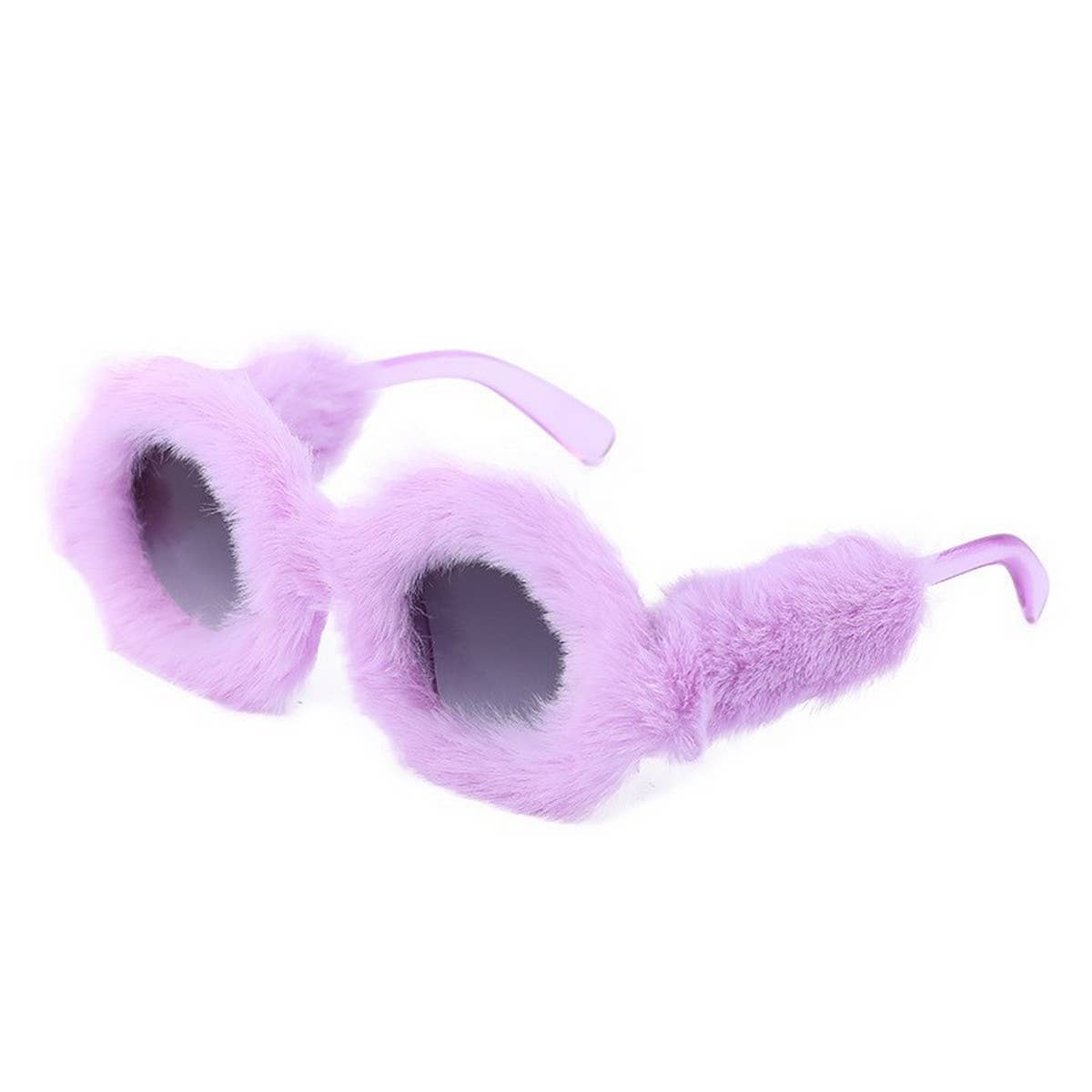 ROUND FRAME PLUSH FULL COVERAGE SUNGLASSES_CWASG0644