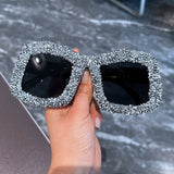 CANDY COLOR DIAMOND LARGE FRAME SUNGLASSES_CWASG0835