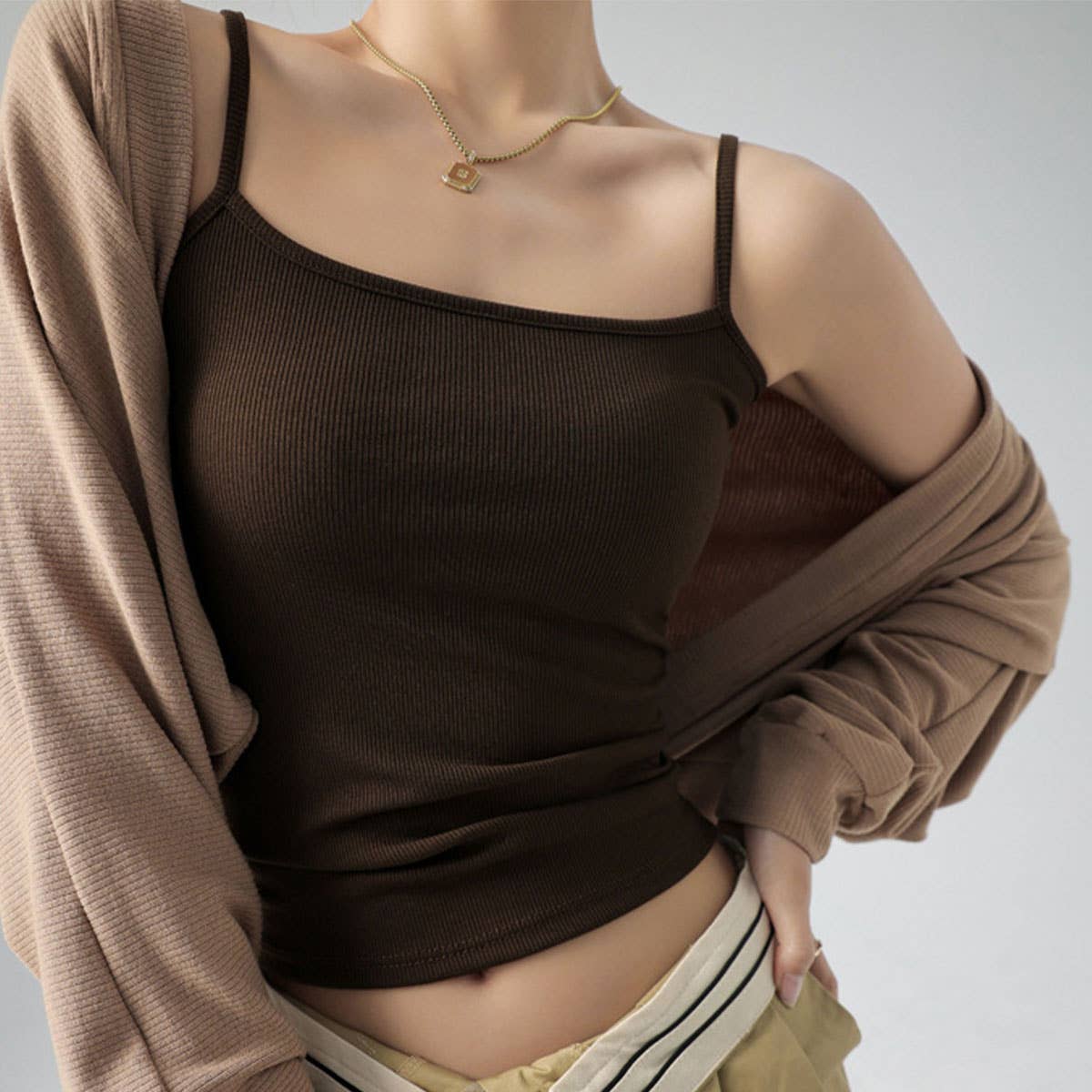 ESSENTIAL BASIC RIBBED CAMISOLE TOP IN 7 COLORS_CWTTK0794