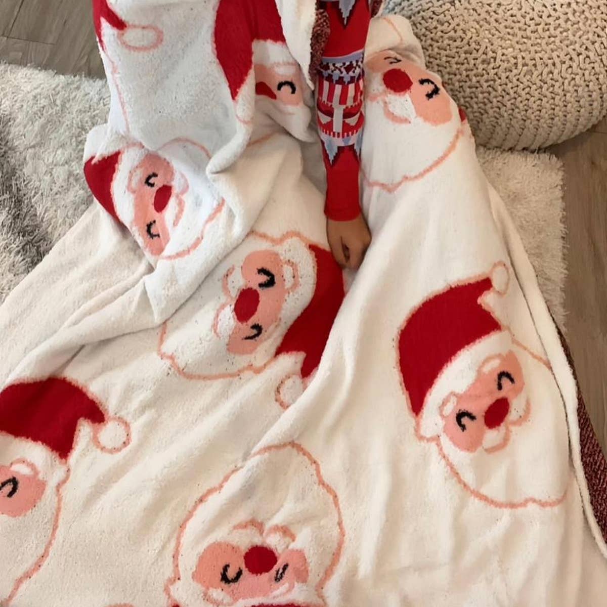 CHRISTMAS SNOWFLAKE KNITTED JACQUARD BLANKET_CWMM1476