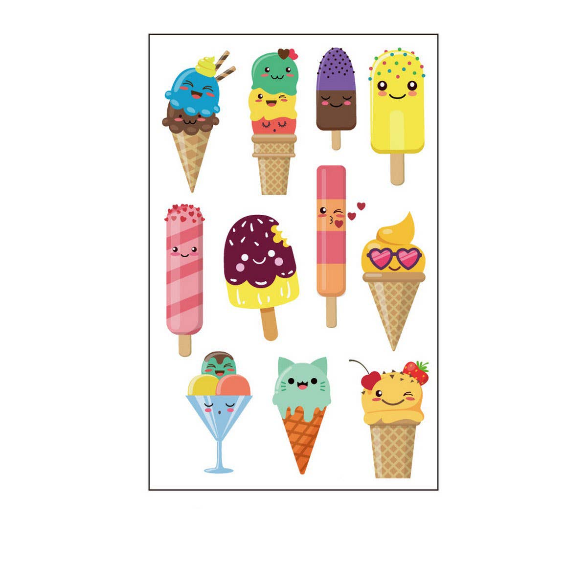 FOODIE TATTOO STICKERS BURGER CAKE CANDLES_CWMM8396