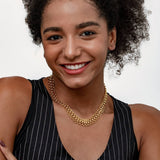 CHUNKY CHAIN STATEMENT NECKLACE WITH CLASP DESIGN_CWMM3573