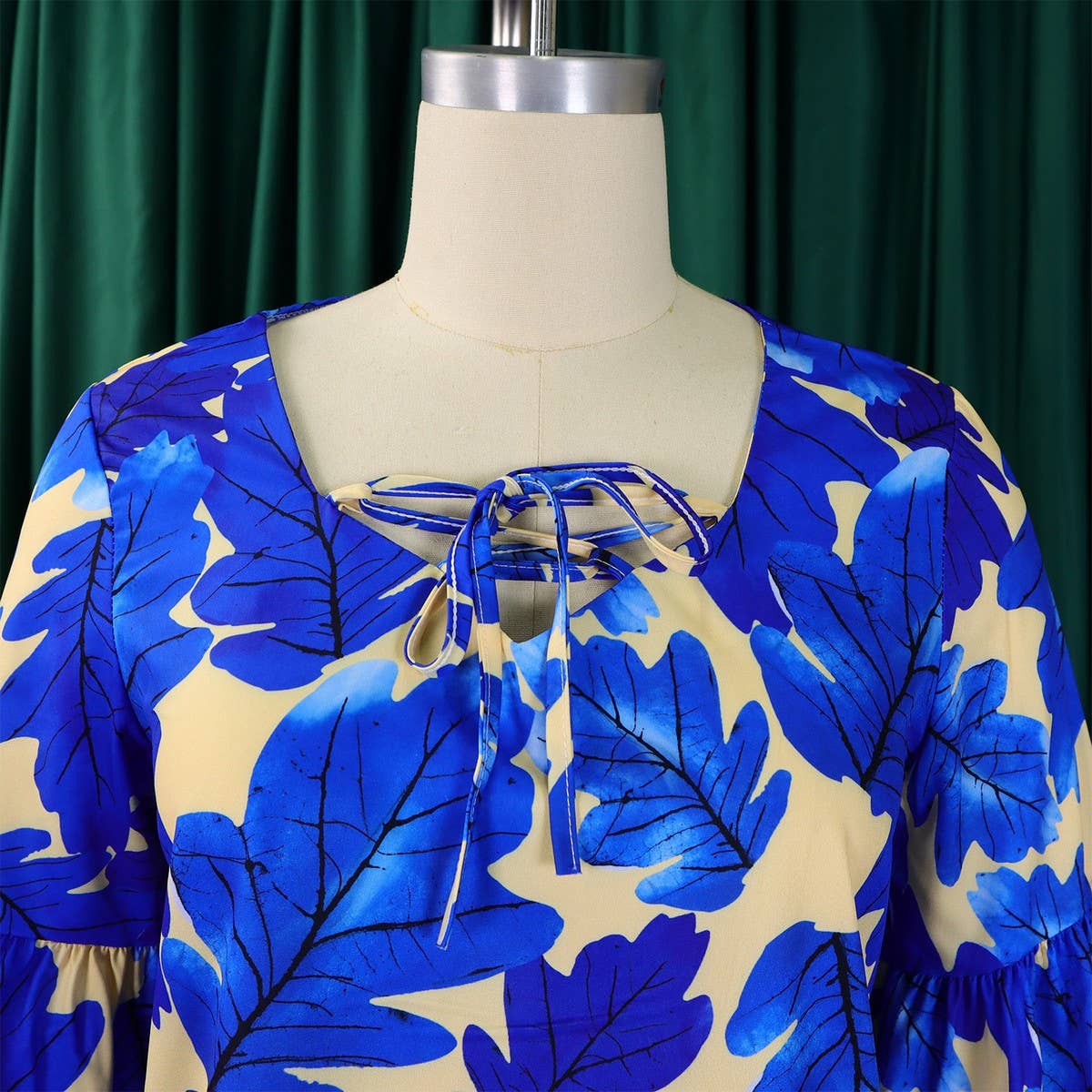 PRINTED TOP AND WIDE LEG PANTS TWO PIECE SET_CWSTB1142