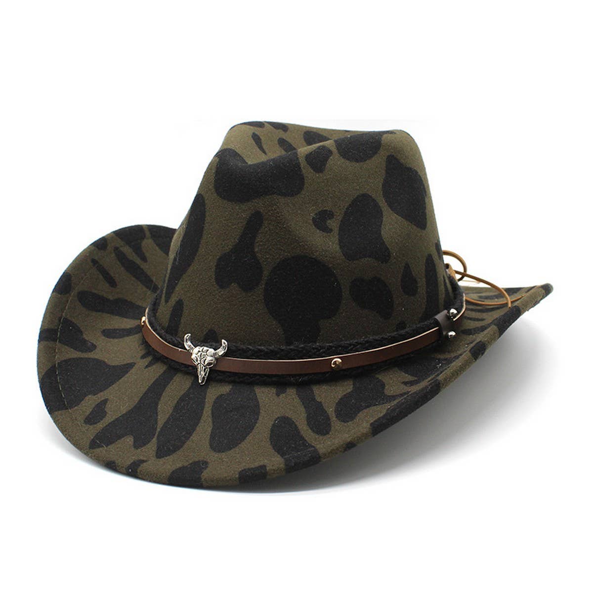 JAZZ WIDE BRIM HAT RETRO ROLLED BRIM WOOL FELT HAT_CWAH2537