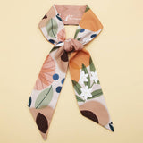 FLORAL LETTER PRINT SCARF HEADBAND BAG STRAP_CWASC0061