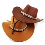 FALL WINTER WINDPROOF WIDE BRIM WESTERN COWBOY HAT_CWAH1890