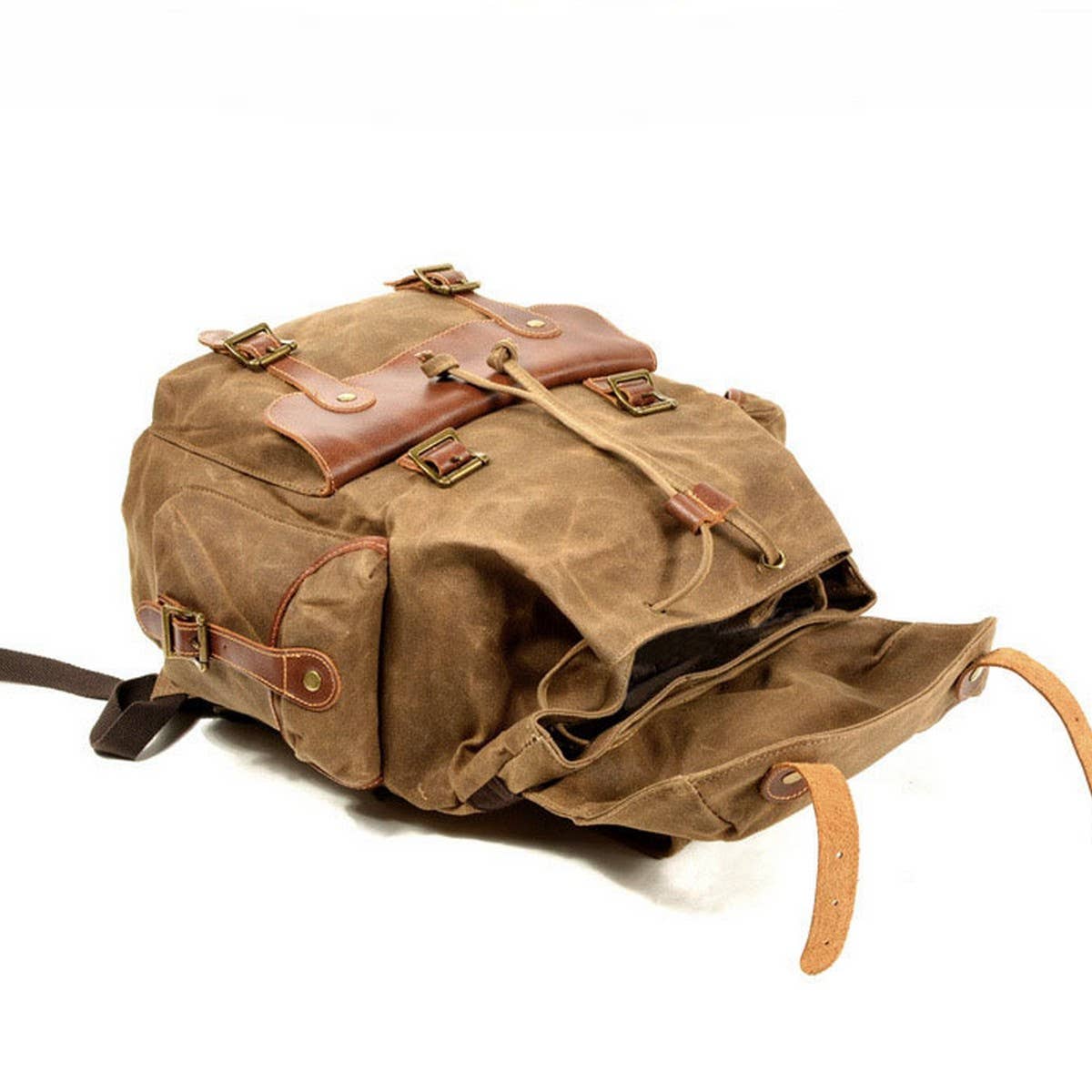 RETRO MILITARY CANVAS BACKPACK FOR MEN_CWAB5522