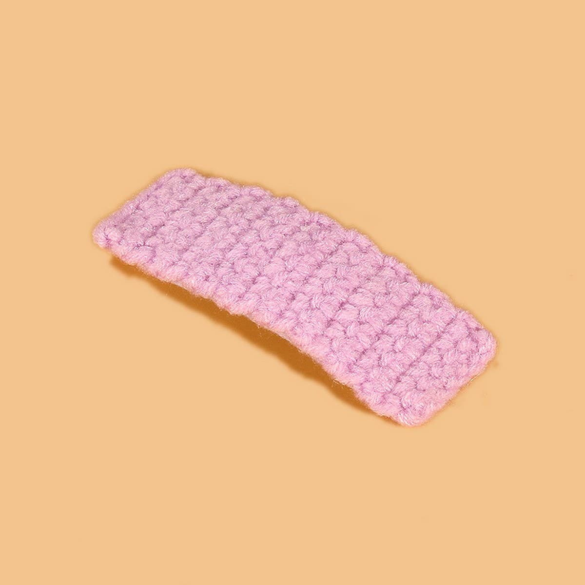RECTANGULAR HAIR CLIP HANDMADE CROCHET YARN PIN_CWASC0836
