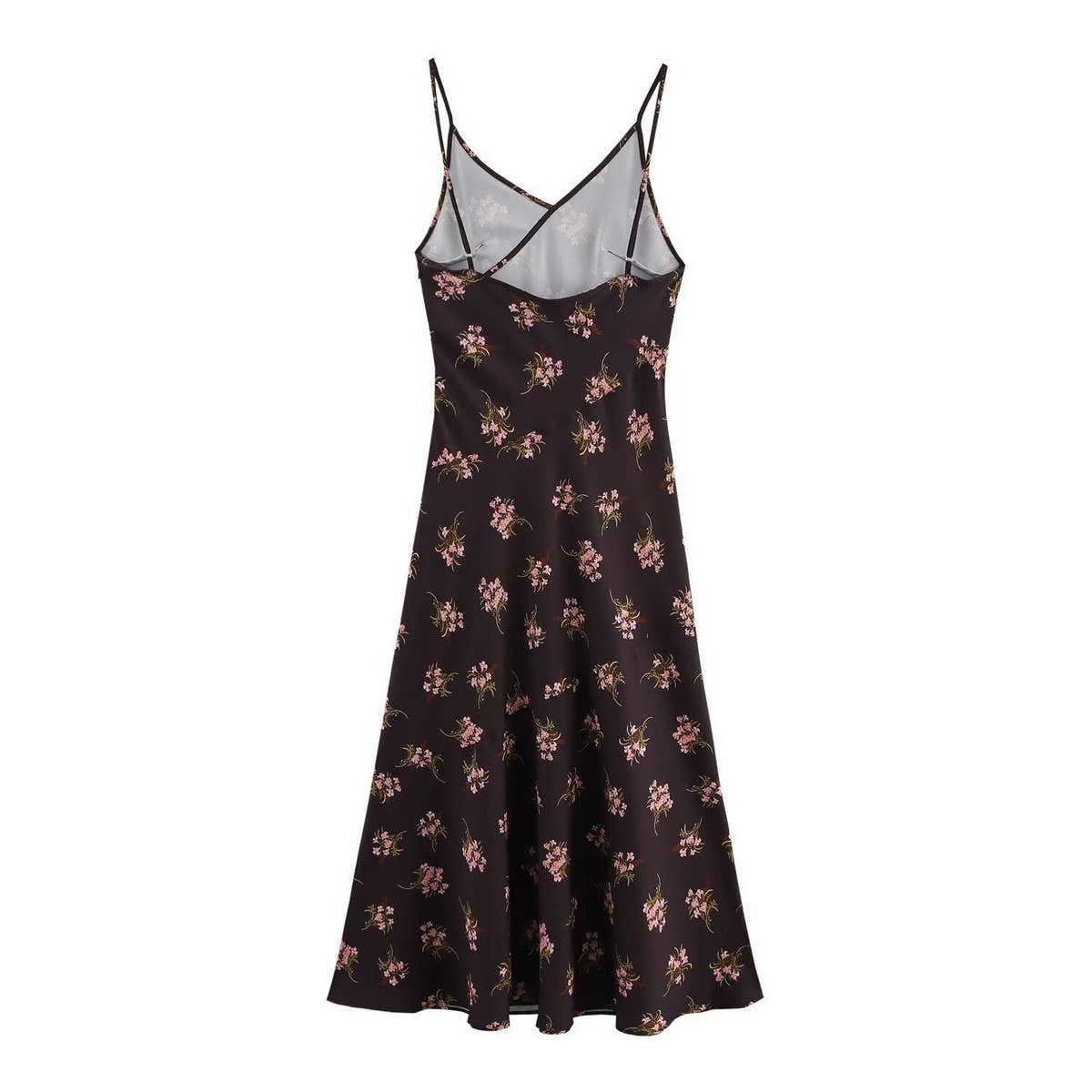 FLORAL PRINT SLEEVELESS MIDI CAMI DRESS_CWDHL0985