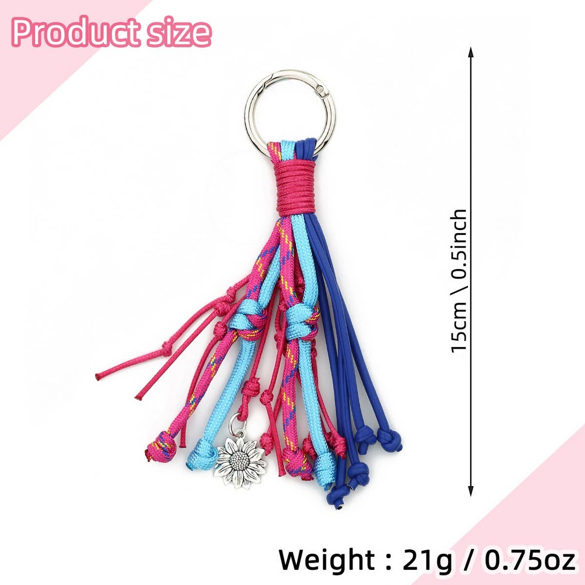 Womens Leather Tassel Bag Charm With Keychain_Cuab00437