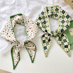 GREEN FRESH PROFESSIONAL SCARF AND RIBBON_CWASC0712