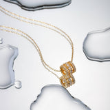 Versatile 18K Round Zirconia Necklace_Cwaha0905