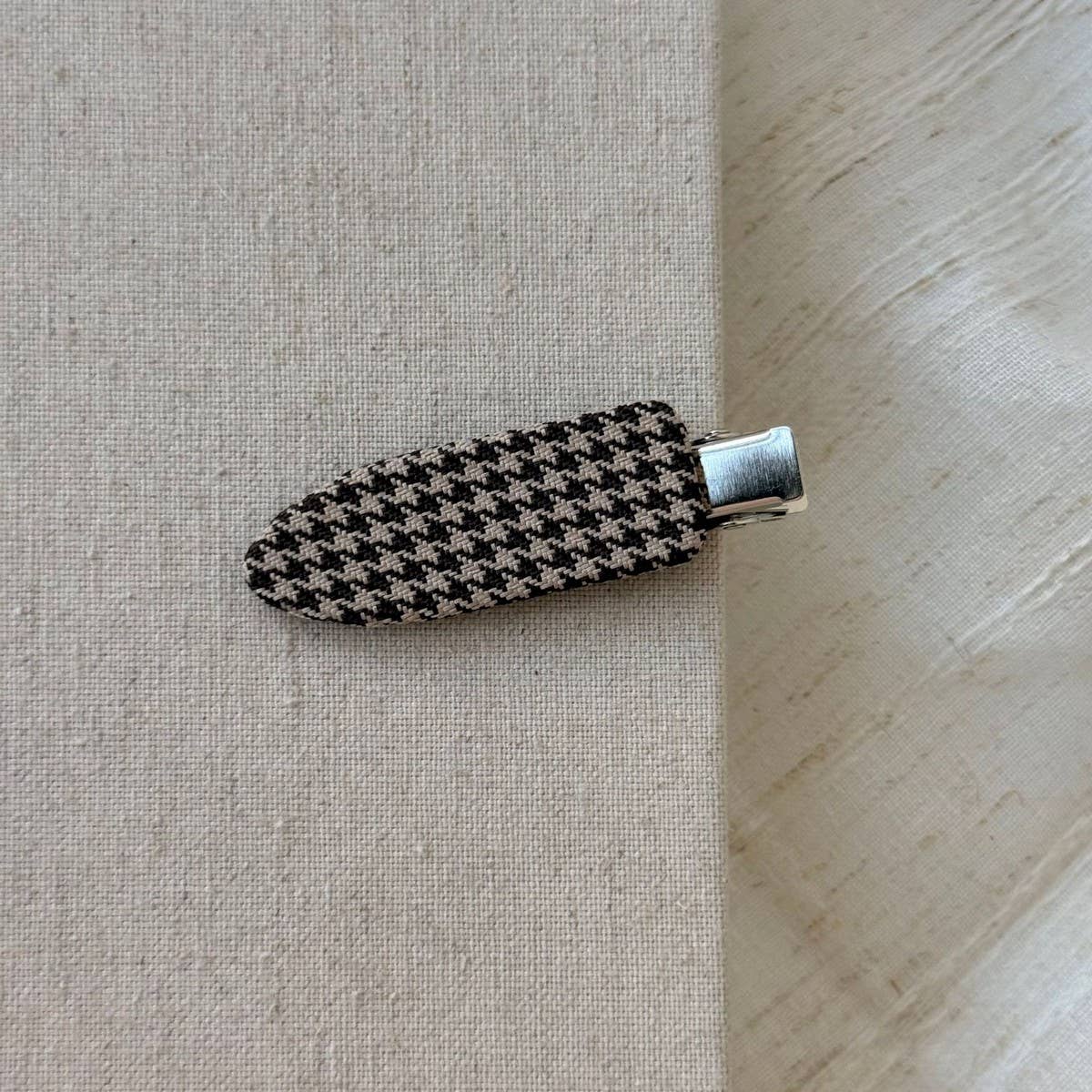 Houndstooth Hair Clip Elegant Lazy Style_Cwaha07909