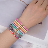 FASHIONABLE MULTI COLOR SOFT CLAY BEADED BRACELET_CWMM3818