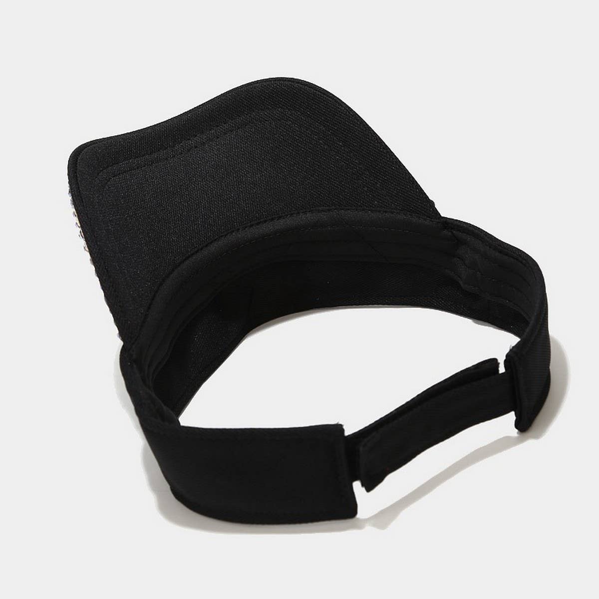 RHINESTONE VISOR HAT TRENDY SUNSHADE BASEBALL CAP_CWAH3291