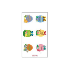 EASTER EGG BUNNY TATTOOS KIDS WATERPROOF SET_CWMM8376