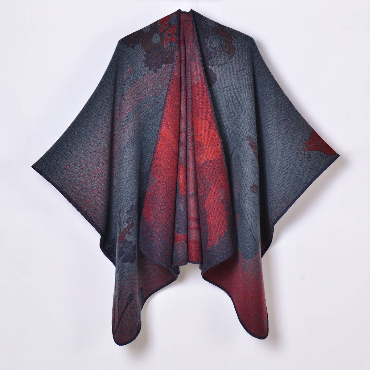 CASUAL THICKENED JACQUARD SLIT SHAWL_CWASC0953