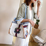 SIMPLE CANVAS ONE SHOULDER HANDBAG_CWAB0999