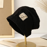 FASHIONABLE WARM LABEL PILE HAT_CWAB2855