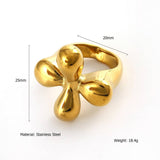 Trendy 18K Gold Plated Steel Statement Ring_Cwmm8937