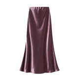 ELEGANT PLEATED SATIN FISHTAIL SKIRT_CWBMS0287