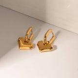 SIMPLE LOVE SHAPED PENDANT EARRINGS JEWELRY_CWAHA0896