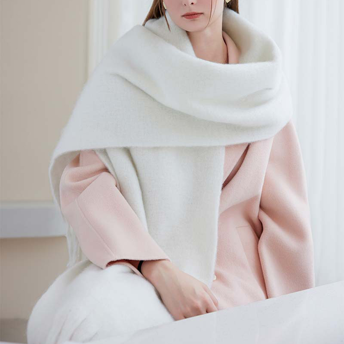 COZY SOLID SCARF WINTER THICK WARM WRAP_CWASC2692