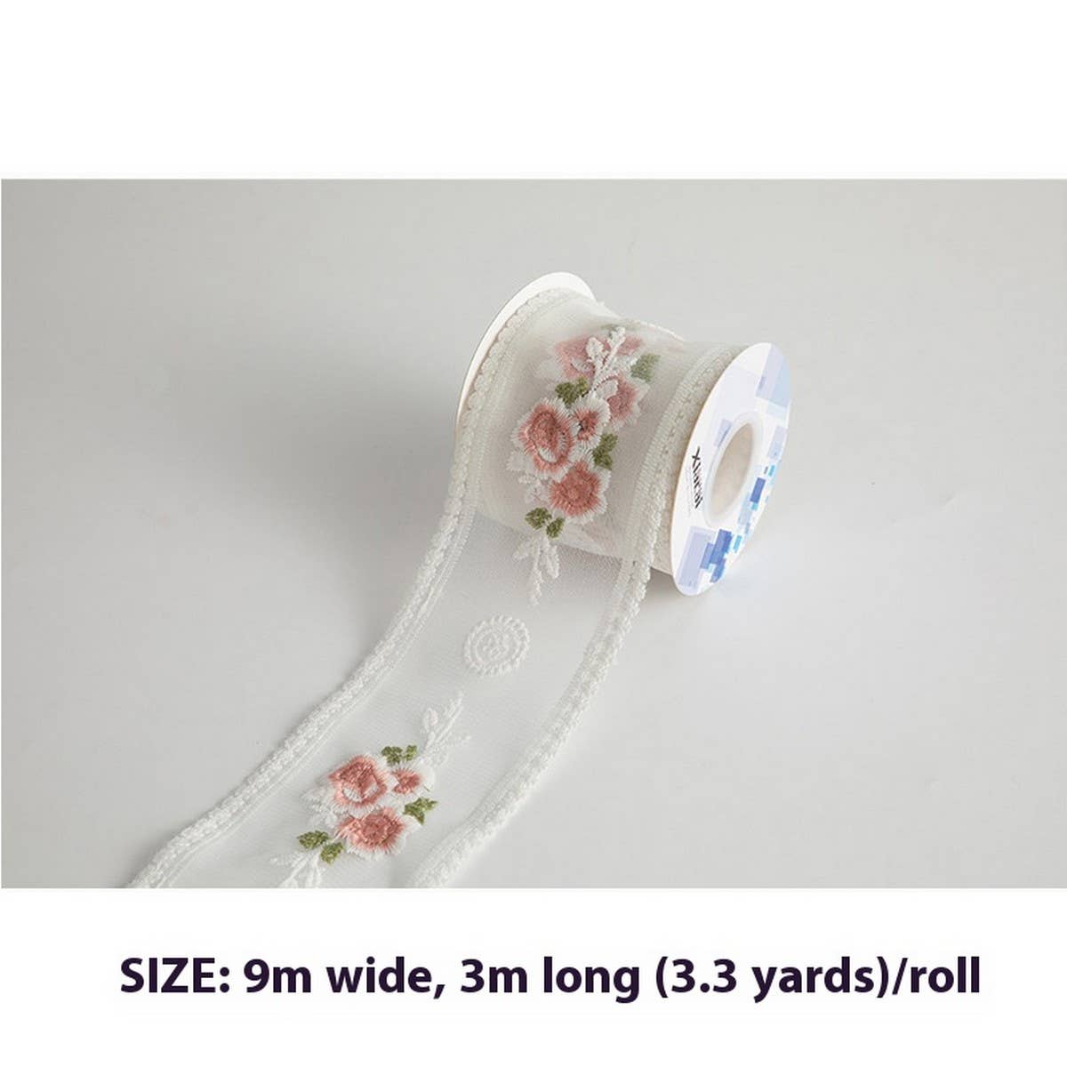ROSE FLOWER EMBROIDERY LACE DIY RIBBON_CWMM5759