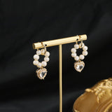 Womens Light Luxury Natural Pearl Earrings