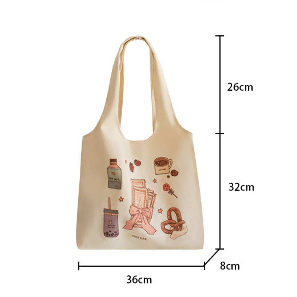 LITERARY STYLE CANVAS TOTE BAG FOR WOMEN LARGE_CWAB5654