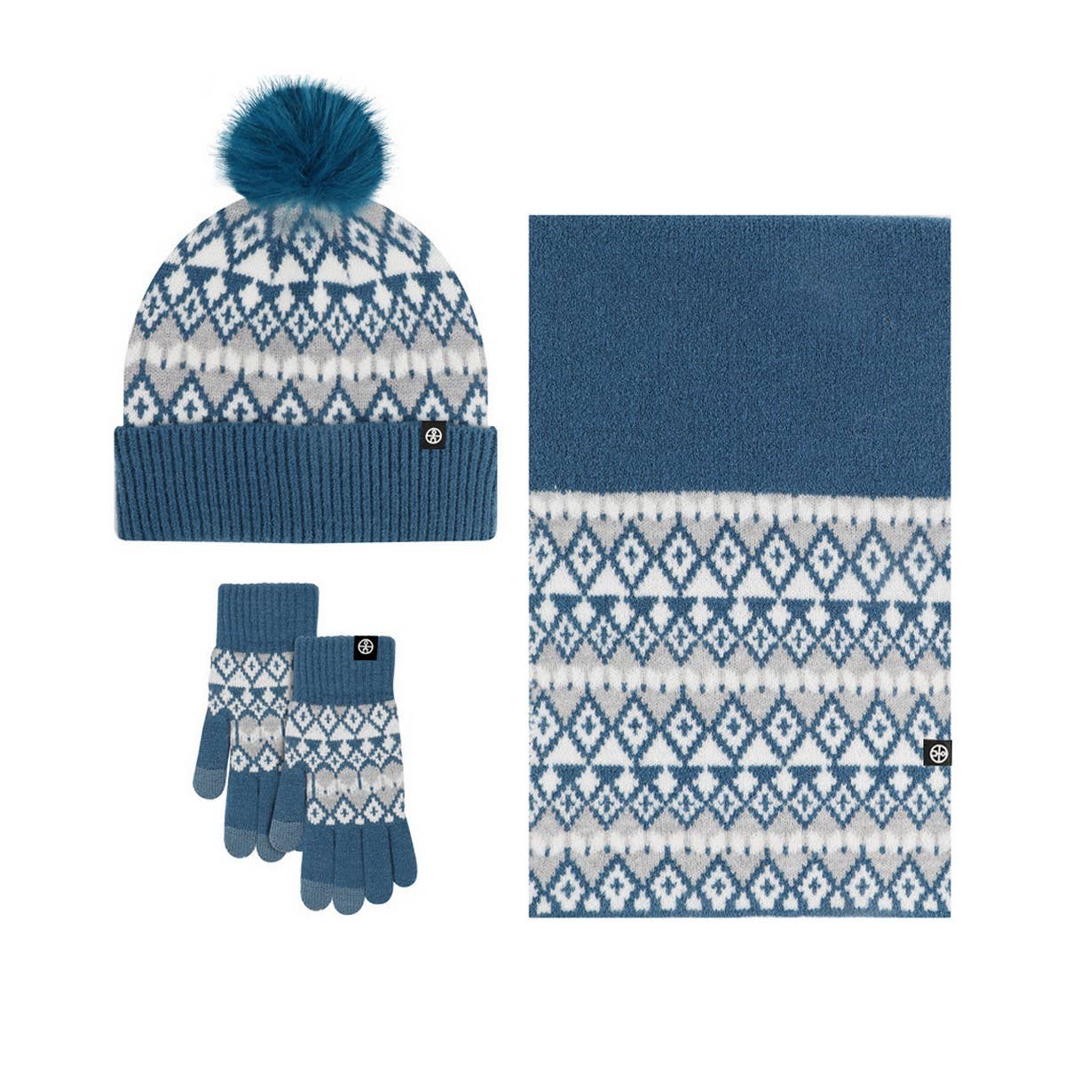 NEW KNITTED HAT SCARF AND GLOVES THREE PIECE SET_CWMM2777