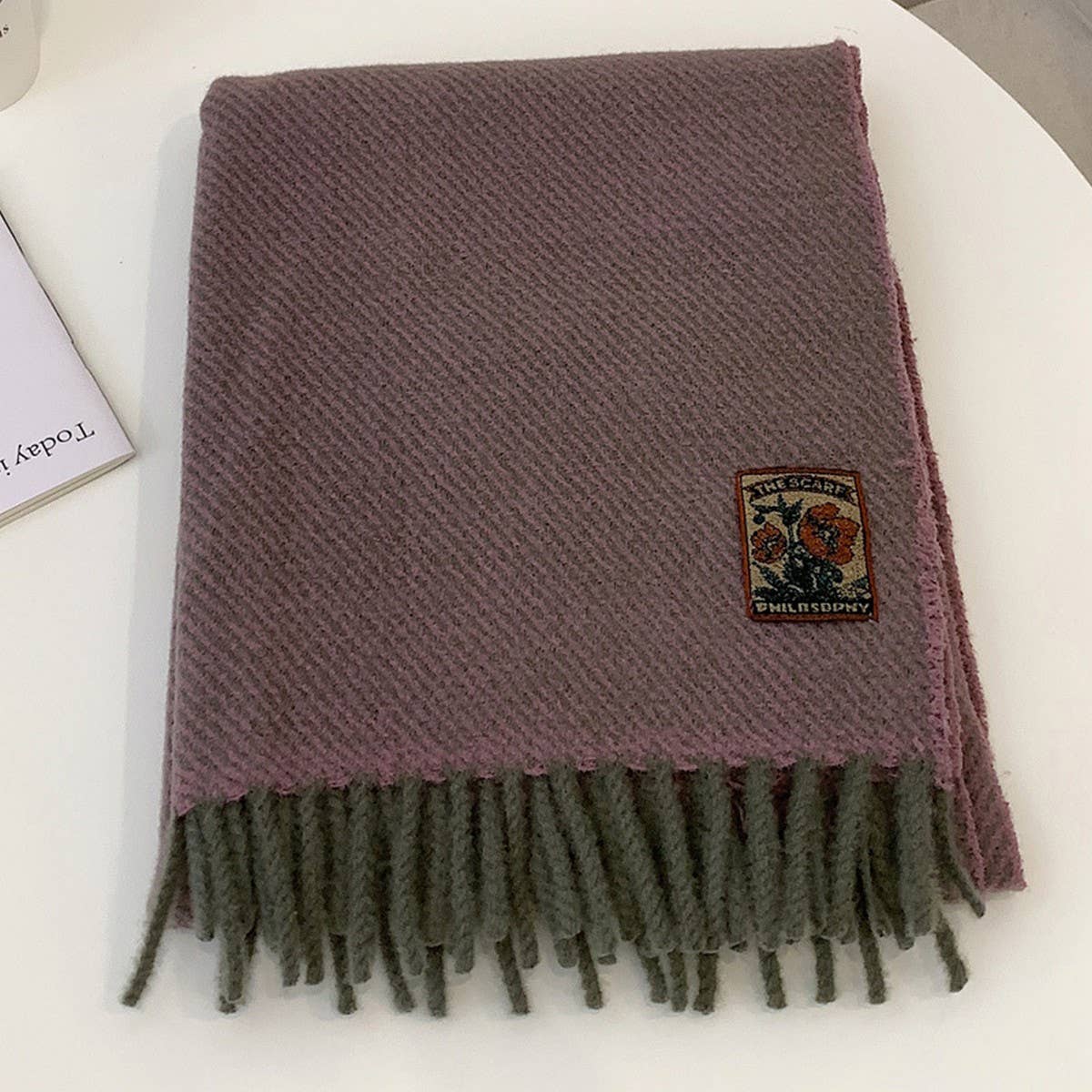 Winter Solid Acrylic Blend Scarf Neckwarmer_Cwasc2298