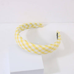 Cwaha1107_Literary Plaid Headband With Wide Edge