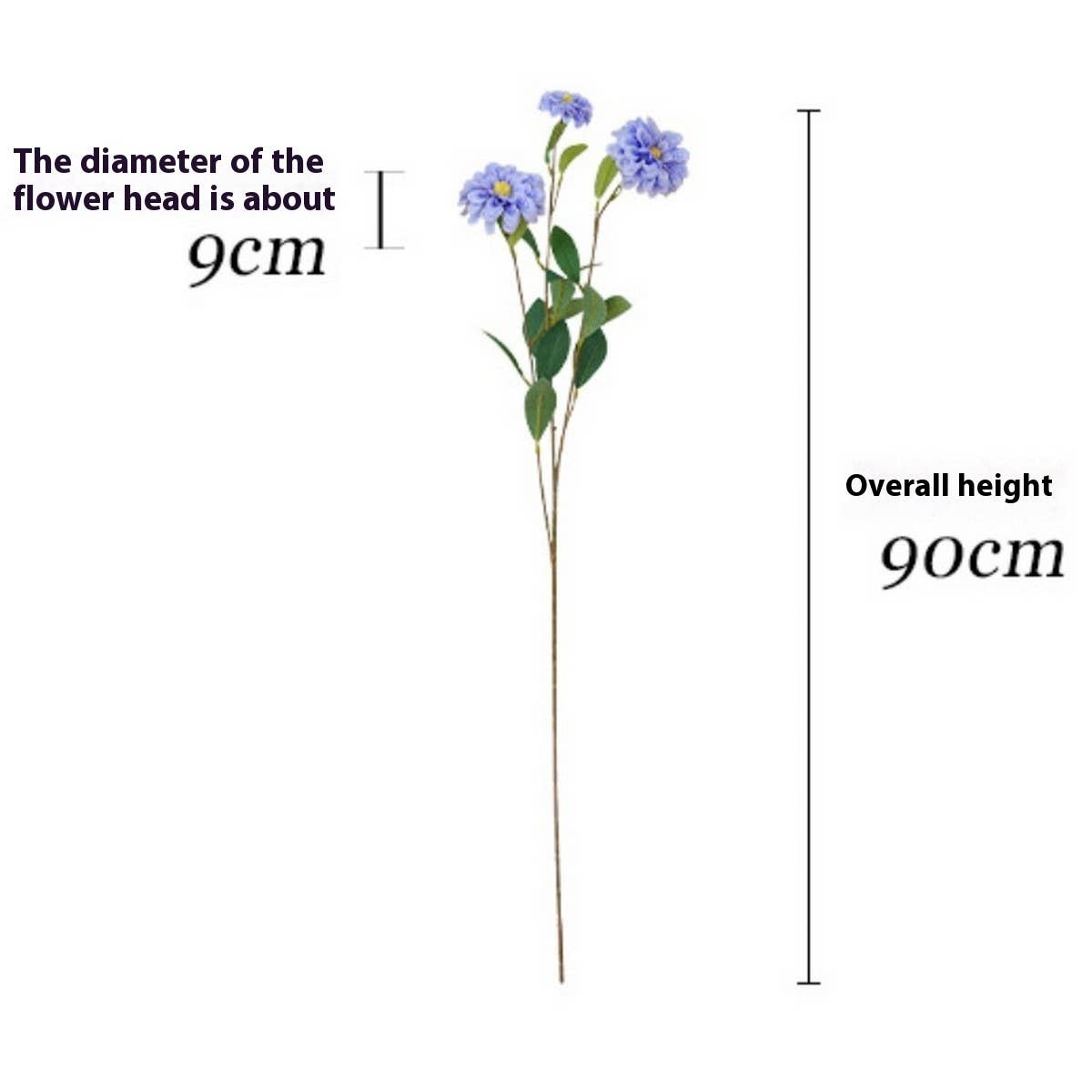 FAUX LONG STEM MARIGOLD PEONY FLOWER FOR DECOR_CWMM6591