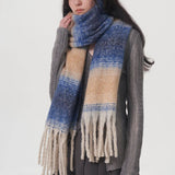 Plaid Stripe Scarf Wide Faux Cashmere Wrap_Cwasc0333