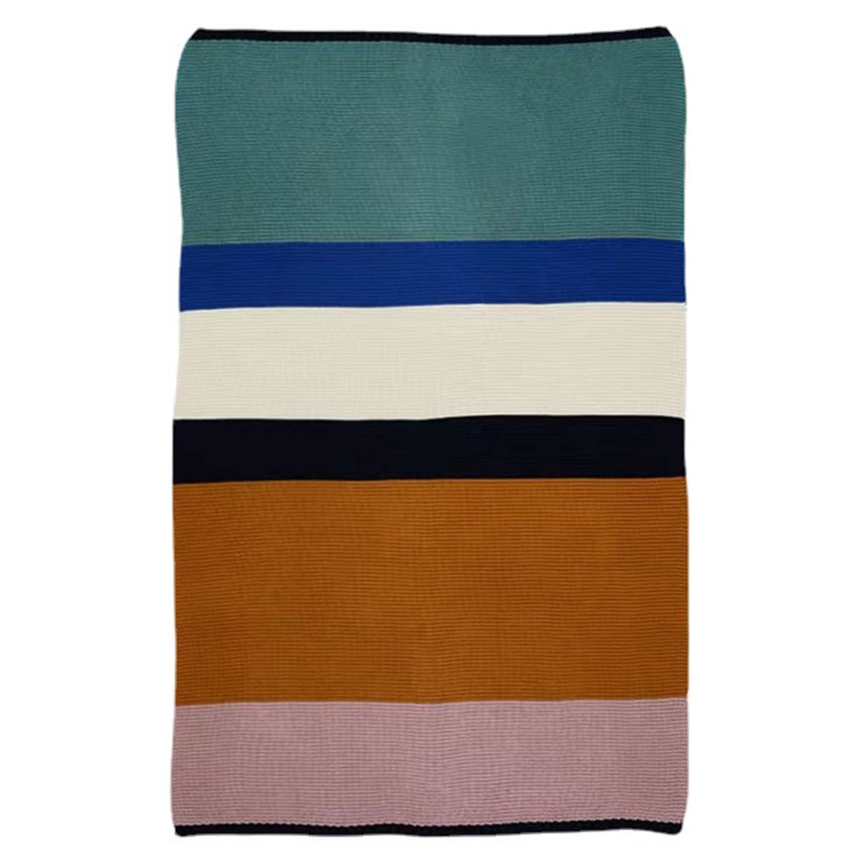SIMPLE COLOR MATCHING STRIPED KNITTING BLANKET_CWASC0352