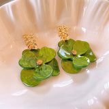 EXAGGERATED SMALL FRESH FLOWER EARRINGS_CWAJE2460